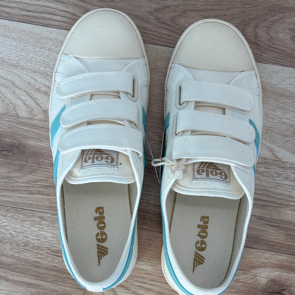 Gola women’s  Cream and Blue Velcro Sneakers